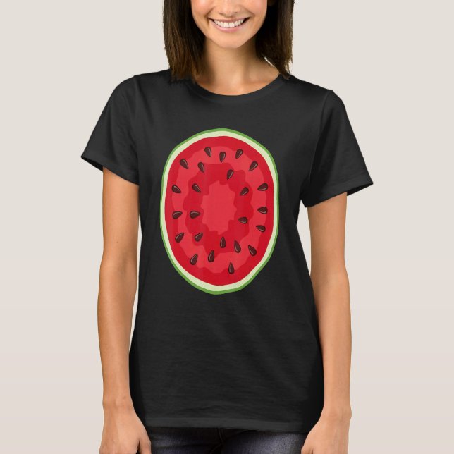 Watermelon Costume Crew     Halloween Costume Frui T-Shirt (Front)