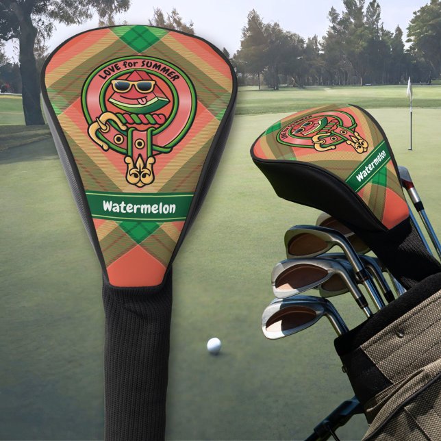 Watermelon Crest over Tartan Golf Head Cover (Creator Uploaded)