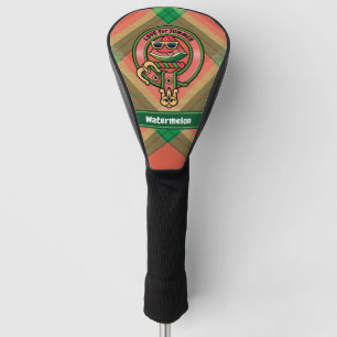 Watermelon Crest over Tartan Golf Head Cover