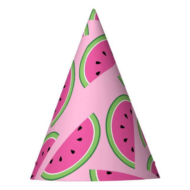 Watermelon Cute 1st Birthday Party Hats (Front)