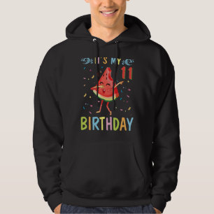 Watermelon Dabbing Happy To Me 11 Years Old It's M Hoodie