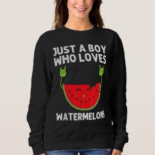 Watermelon Designs For Boys Kids Summer Fruit Eate Sweatshirt