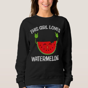 Watermelon Designs For Girls Kids Summer Fruit Eat Sweatshirt