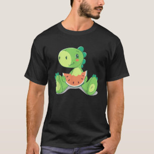 Watermelon Dinosaur One In a Melon T Rex Summer Fr T-Shirt