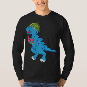 Watermelon Dinosaur T Rex Summer Fruit Art Dino Lo T-Shirt
