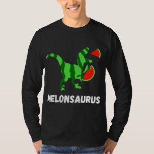 Watermelon Dinosaurs Summer Fruit Funny Melon Saur T-Shirt