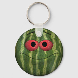 Watermelon Emoticon Keychain