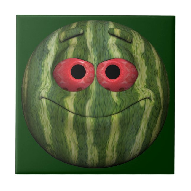 Watermelon Emoticon Tile (Front)