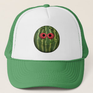 Watermelon Emoticon Trucker Hat