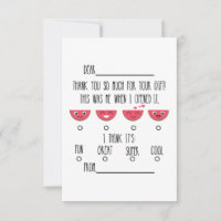 Watermelon Enfants Merci Cartes pour notes
