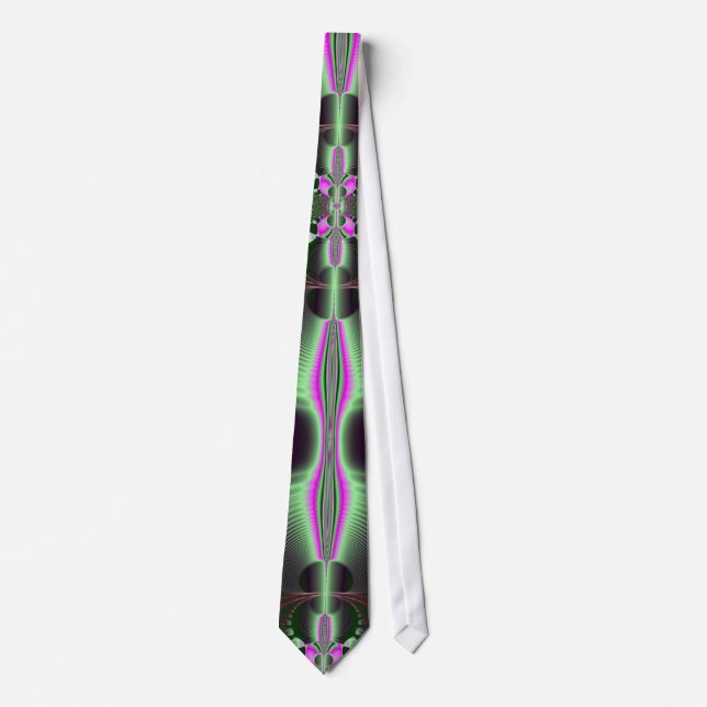 Watermelon Explosion Fractal Tie (Front)