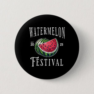 Watermelon Festival 2025 Melon Fruits Summer Vacat 2 Inch Round Button