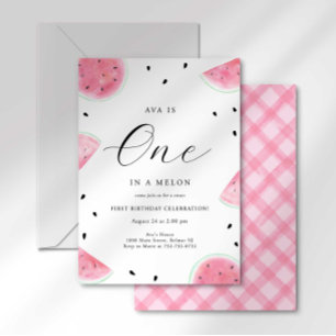Watermelon First Birthday Invitation