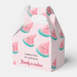 Watermelon First Birthday Thanks a Melon Favor Box