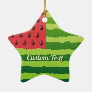 Watermelon Flag Ceramic Ornament