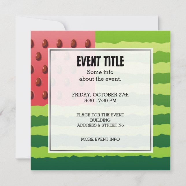Watermelon Flag Invitation (Front)