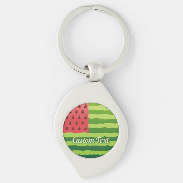Watermelon Flag Keychain (Front)