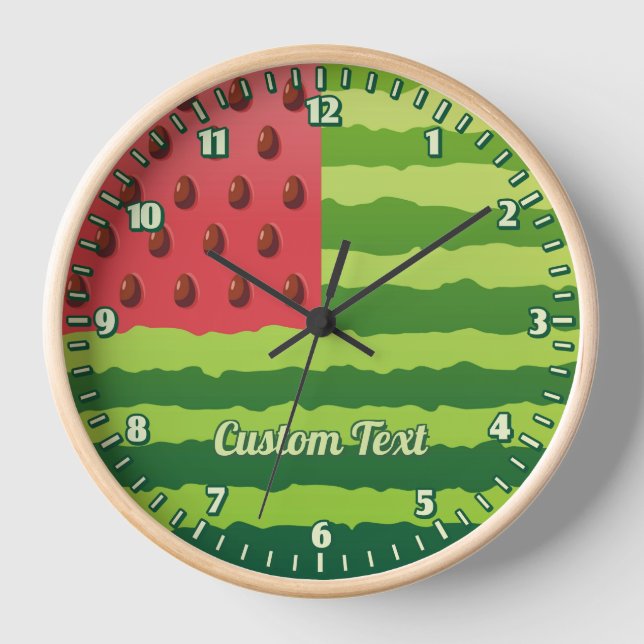 Watermelon Flag Large Clock (Front)