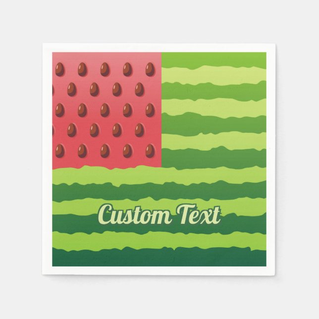 Watermelon Flag Napkins (Front)