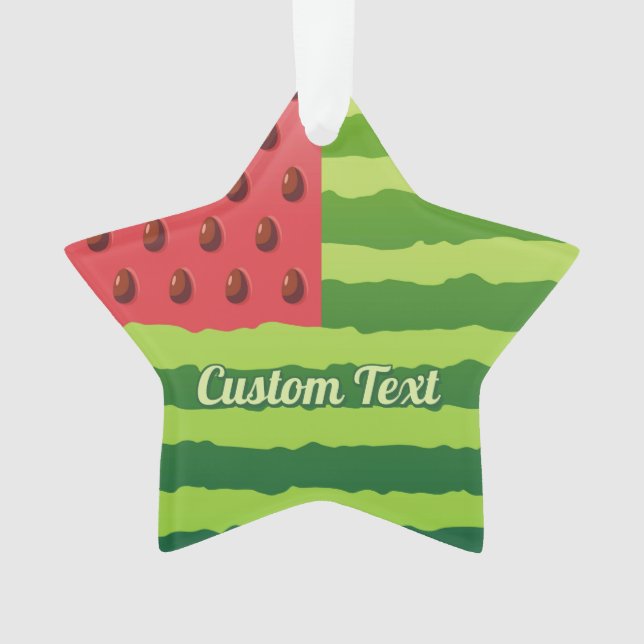 Watermelon Flag Ornament (Front)