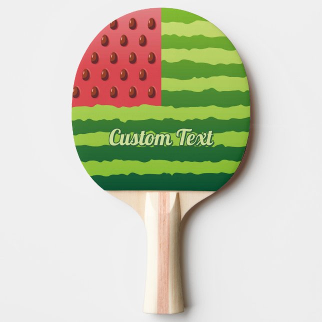 Watermelon Flag Ping Pong Paddle (Front)