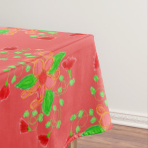 Watermelon Floral Tablecloth
