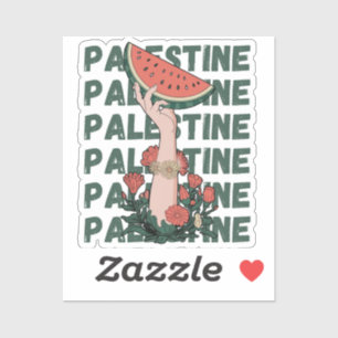 watermelon, flowers, and  palestine text Repeat 