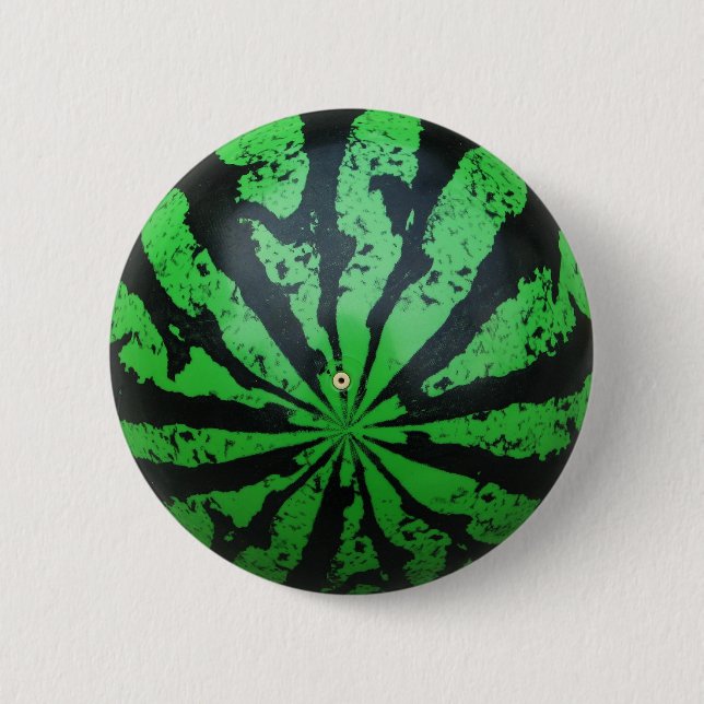 Watermelon Football / Soccer Ball 2 Inch Round Button (Front)