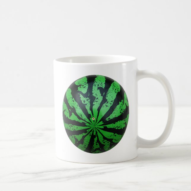 Watermelon Football / Soccer Ball Coffee Mug (Right)