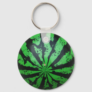 Watermelon Football / Soccer Ball Keychain