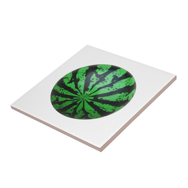 Watermelon Football / Soccer Ball Tile (Side)