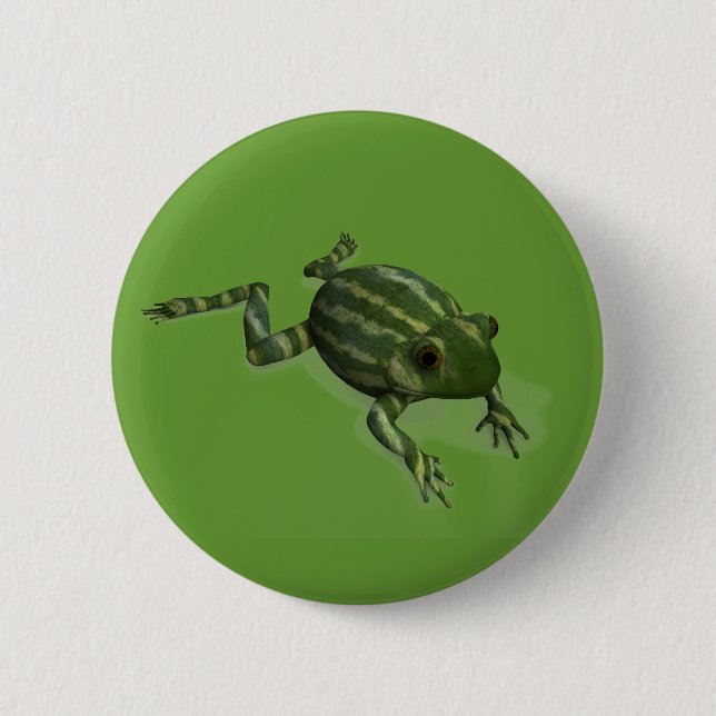 Watermelon Frog 2 Inch Round Button (Front)