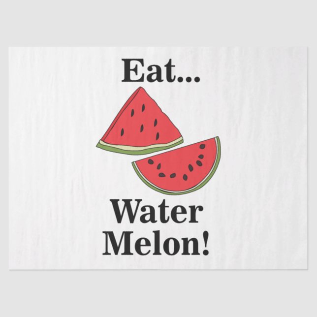 Watermelon Fruit Funny Summer Birthday Tissue Paper (Front)