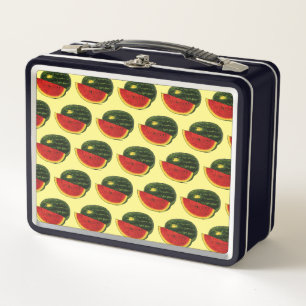 watermelon fruit metal lunch box
