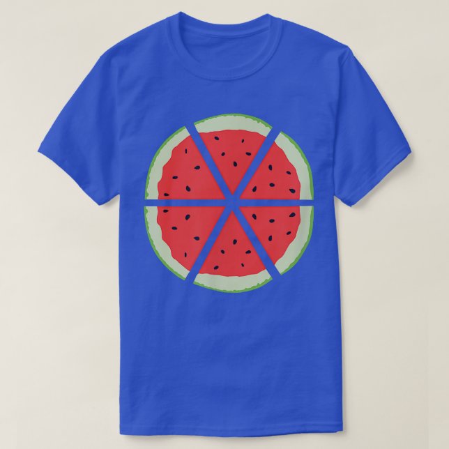 Watermelon Fruit Pizza Art For Vegetarians And Veg T-Shirt (Design Front)