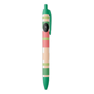 Watermelon Fruit Plaid Pink Green Black Ink Pen