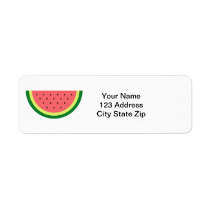 Watermelon fruit slice custom return address