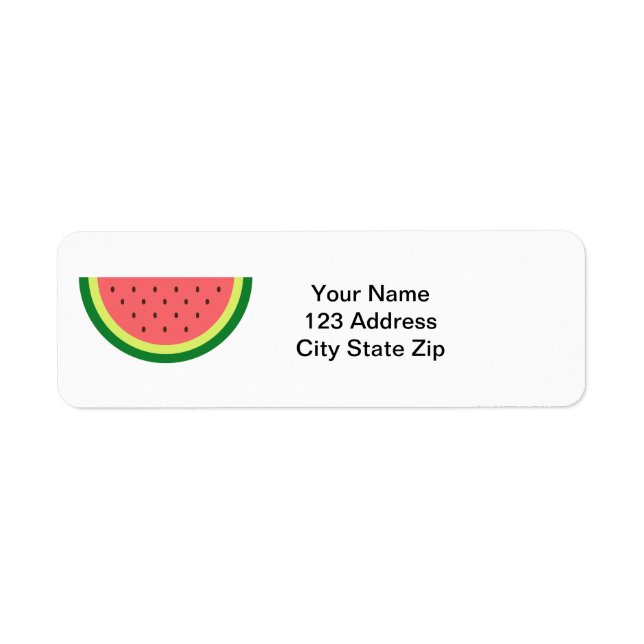 Watermelon fruit slice custom return address (Front)