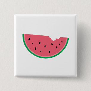 Watermelon Fruit Sweet Health Fresh 2 Inch Square Button