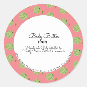 Watermelon Fruit Whole Body Butter Bath Branding Classic Round Sticker