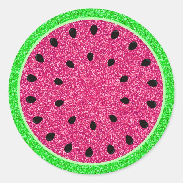 Watermelon Glitter Fruit Food Envelope Seal (Front)