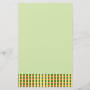 Watermelon Green Check stationery