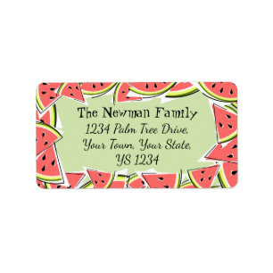 Watermelon Green Frame Label