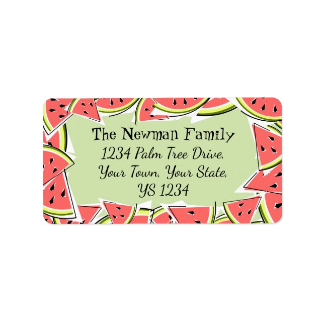 Watermelon Green Frame Label (Front)