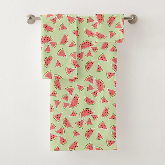 Watermelon Green Multi Bath Towel Set (Insitu)