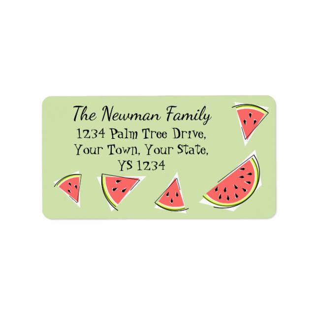 Watermelon Green Pieces Label (Front)