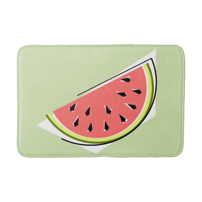Watermelon Green Slice bath mat (Front)