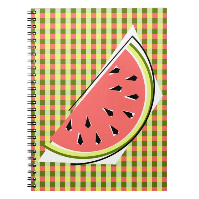 Watermelon Green Slice Check Notebook (Front)