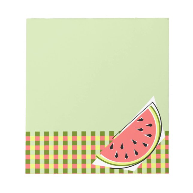 Watermelon Green Slice Check Notepad (Front)