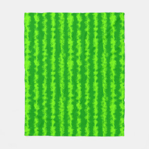 Watermelon Green Summer Fruit Rind Pattern Fleece Blanket